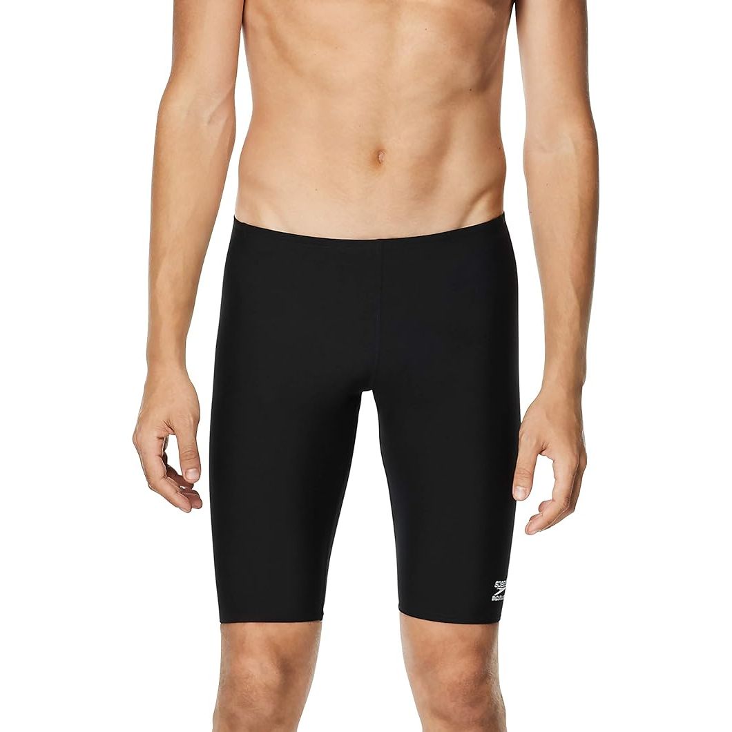 The Speedo Men's Swimsuit Jammer Endurance+ Solid USA Adult is a high-quality swimwear option designed for competitive swimmers. It is made with Speedo's Endurance+ fabric, which is known for its durability and resistance to fading, stretching, and chlorine damage.