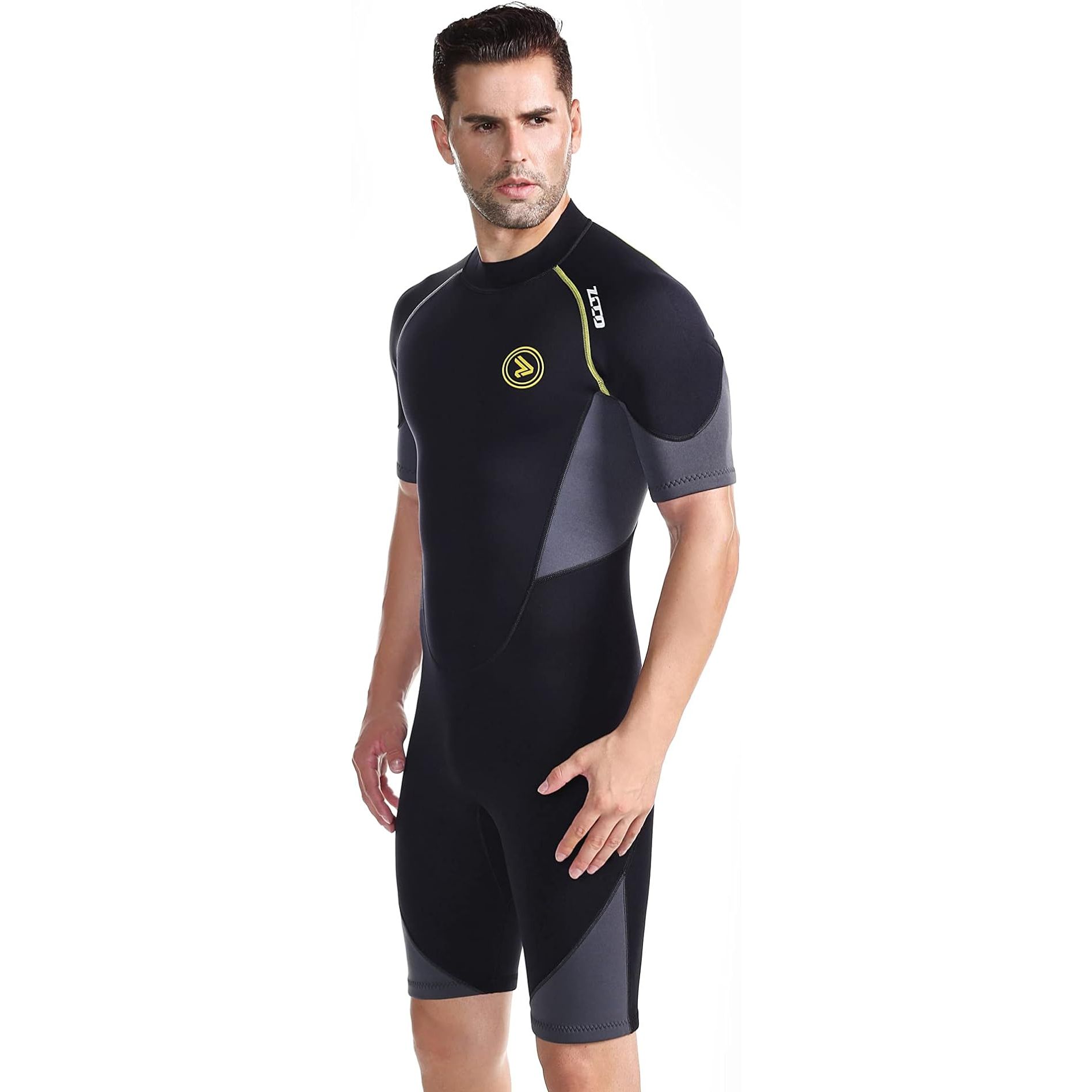 Men's shorty wetsuits are a popular choice for water sports enthusiasts who require extra flexibility and comfort while still providing protection against the elements. This particular model features 1.5mm premium neoprene material, known for its durability and thermal insulation properties.