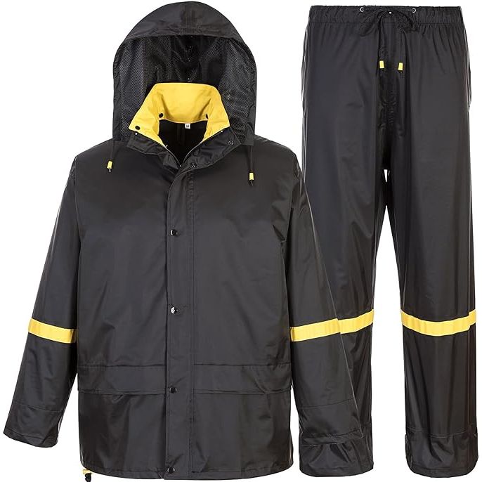Classic rain suits for men are essential for keeping dry and comfortable while working outdoors in wet conditions. These suits are designed to be waterproof, providing a barrier between your body and the rain. They typically consist of a hooded coat and pants, which can be worn together or separately depending on the weather.