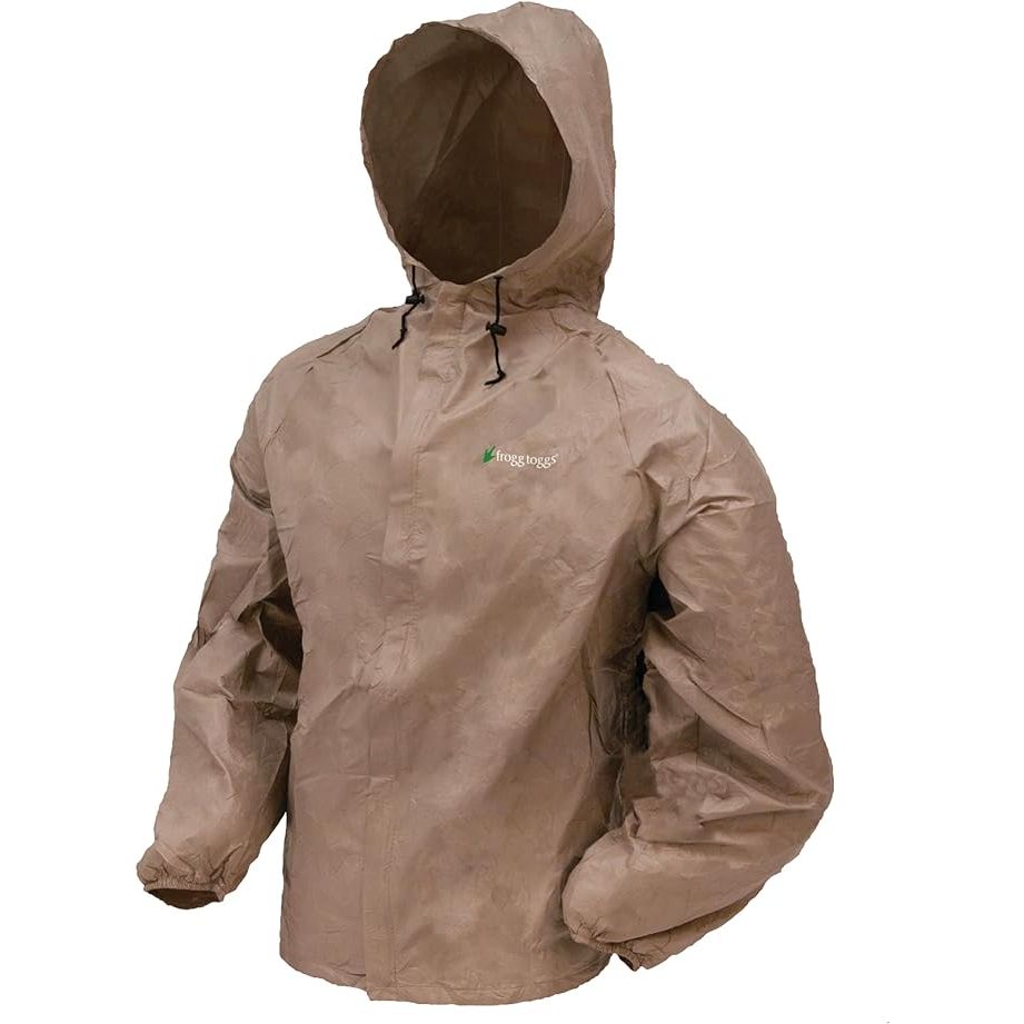 The FROGG TOGGS Men's Ultra-lite2 Waterproof Breathable Rain Jacket is a lightweight and durable rain jacket designed for outdoor enthusiasts. It is made from 100% polypropylene material, making it waterproof and breathable, providing excellent protection against the elements while also allowing for moisture to escape.
This rain jacket features ful