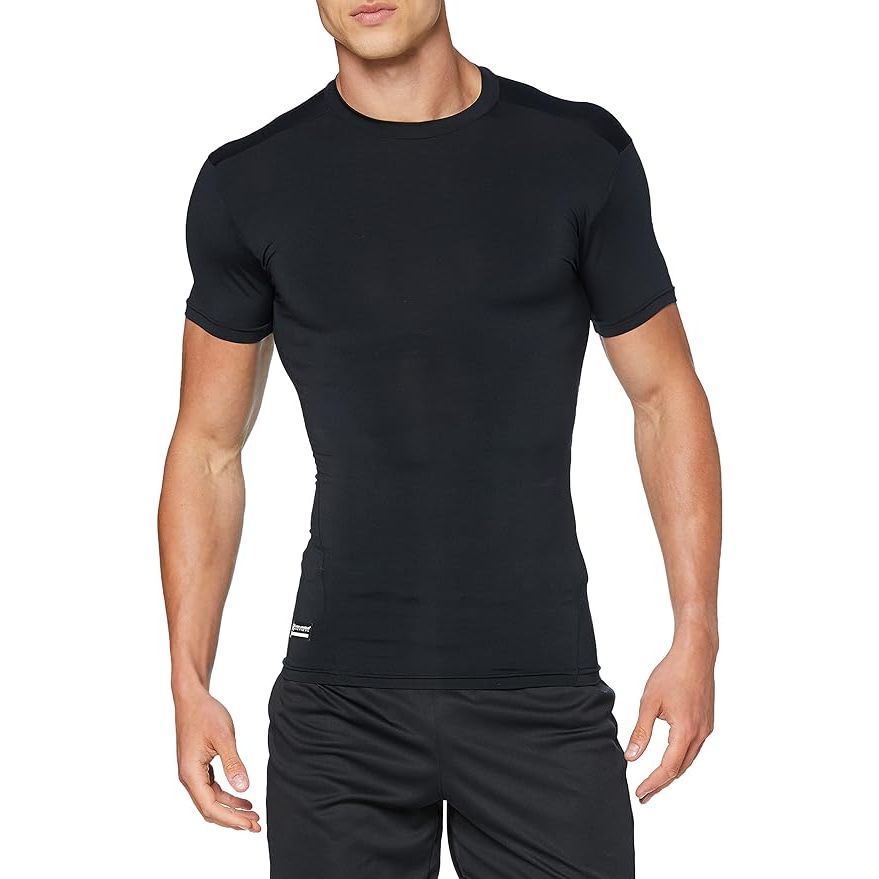 The Under Armour Men's Tactical HeatGear® Compression Short Sleeve T-Shirt is designed for high-intensity activities, providing a snug fit that supports your muscles and enhances performance. Made with HeatGear® fabric, this shirt wicks away sweat and dries quickly to keep you cool and comfortable during strenuous workouts.