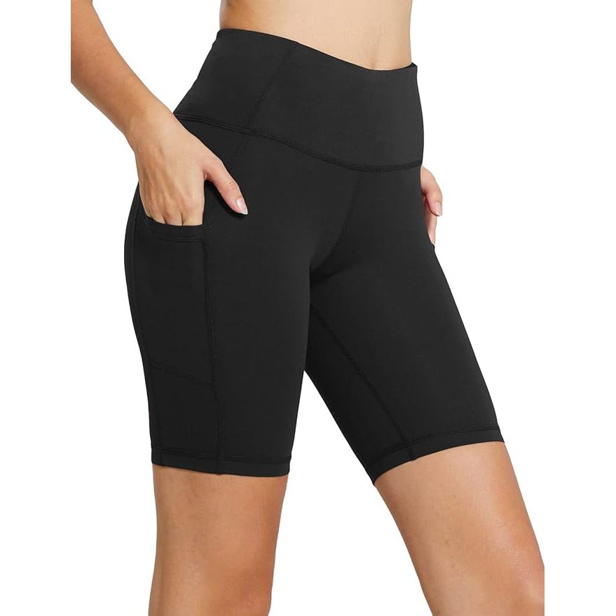 BALEAF Women's Biker Shorts are a versatile and comfortable option for workouts, yoga, running, volleyball, or simply lounging around. These shorts come in three different lengths - 8 inches, 5 inches, and 3 inches - allowing you to choose the fit that best suits your preferences.