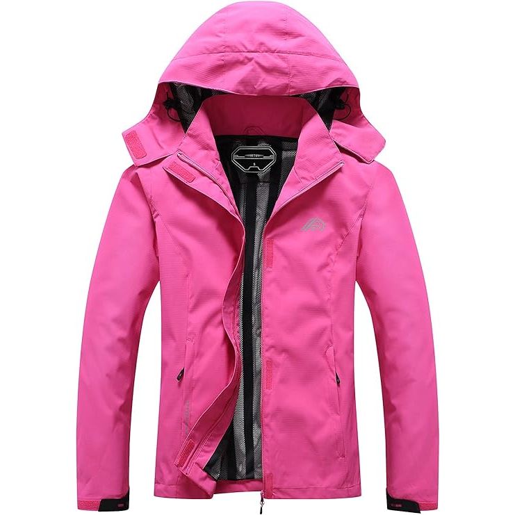 The OTU Women's Waterproof Rain Jacket is a lightweight and hooded raincoat designed for outdoor activities such as hiking and travel. Made with high-quality materials, this jacket is waterproof, windproof, and quick-drying, making it ideal for various weather conditions.