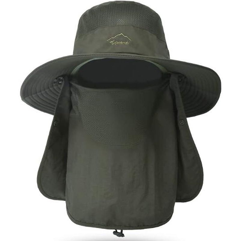 Fishing hats are designed to provide protection from the sun while fishing or engaging in other outdoor activities. These hats typically have a wide brim to shield the face and neck from harmful UV rays. They also often come with a face cover and neck flap to offer additional coverage and protect against sunburn.