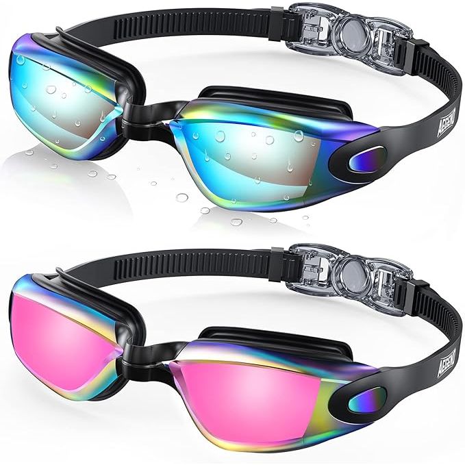 The Aegend Swim Goggles are a popular choice for both adults and youth swimmers, offering a comfortable and leak-proof design. This 2-pack of goggles includes one pair for adults and one pair for youth, making it a versatile option for families or individuals who swim regularly.