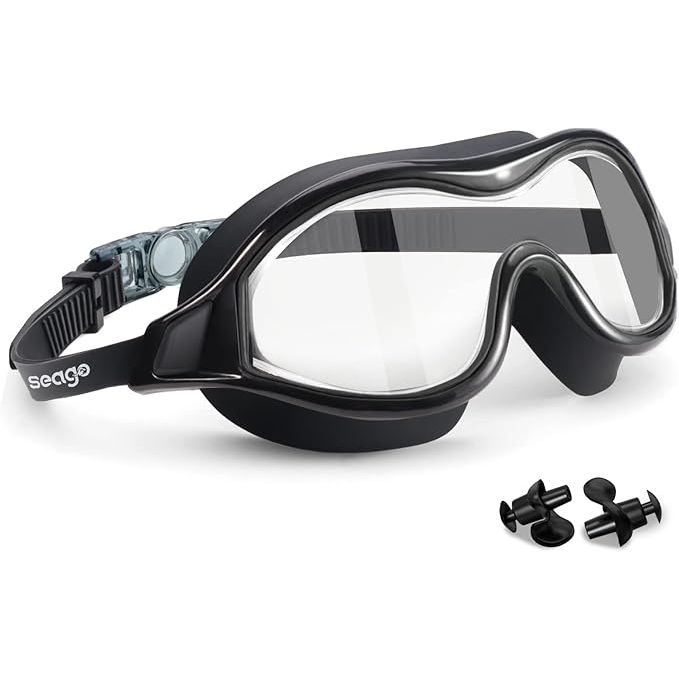 Swim Goggles No Leaking Anti-Fog Pool Goggles Swimming Goggles for Adult Men Women Youth, UV Protection 180° Clear Vision image