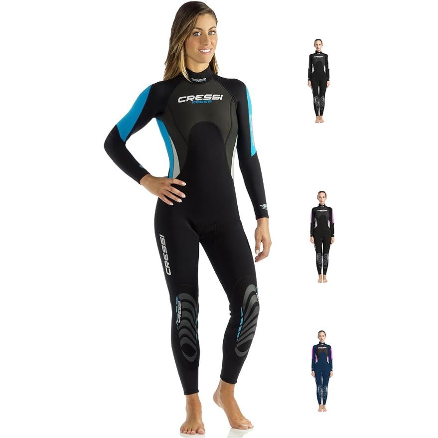 The Cressi Ladies' Ultraspan scuba diving wetsuit is made from premium materials and designed in Italy, with a focus on quality since 1946. This wetsuit is specifically designed for female divers, offering a comfortable fit and unrestricted movement underwater.