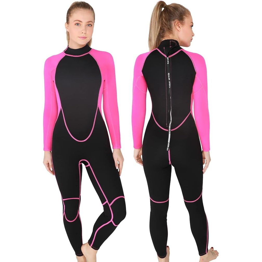 The REALON Men's and Women's Wetsuits 2mm are designed for water sports enthusiasts looking for protection and comfort during activities like surfing, diving, snorkeling, kayaking, canoeing, and SUP boarding. These wetsuits are made from high-quality neoprene material, providing flexibility and warmth in cold water conditions.