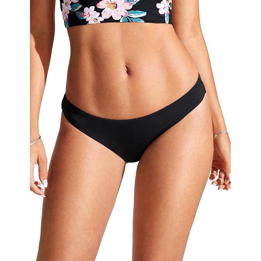 CRZ YOGA Womens Bikini Bottom is a stylish and comfortable option for those looking for a cheeky swimwear style. The low-waisted design is flattering and provides a comfortable fit, while the cheeky cut offers a bit more coverage than a traditional thong but still shows off some skin.