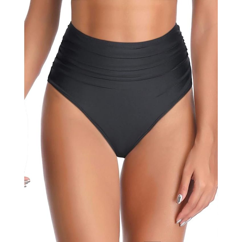 The Tempt Me Women's High Waisted Bikini Bottom is a stylish and practical option for women looking for full coverage and tummy control in a swimsuit bottom. These retro-inspired bottoms feature a high-waisted design that sits comfortably at the natural waist, offering a flattering and slimming effect.