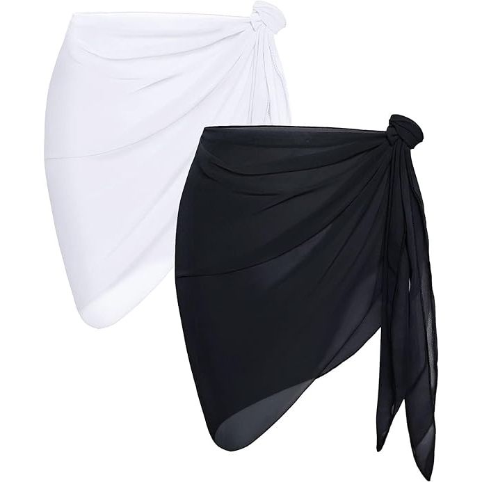 The CHICGAL 2 Pieces Women Beach Sarong Bathing Suit Wrap Skirt is a versatile and stylish piece that can be worn as a cover-up for your bikini or swimsuit. Made from a sheer material, this sarong is lightweight and perfect for throwing on over your swimwear to create a chic beach or poolside look.