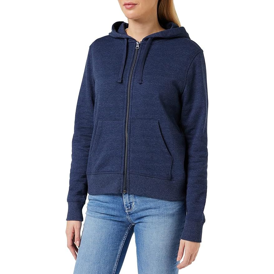 The Amazon Essentials Women's French Terry Fleece Full-Zip Hoodie is a versatile and comfortable wardrobe staple for women. Made from a soft and durable French terry fleece fabric, this full-zip hoodie is perfect for layering in cooler weather or wearing on its own during milder temperatures.