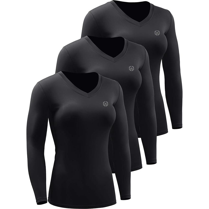 The NELEUS Women's 3 Pack Compression Shirts are designed for exercise and athletic activities such as yoga and running. These shirts are made from a stretchy and breathable fabric that helps to keep you cool and comfortable during your workouts.