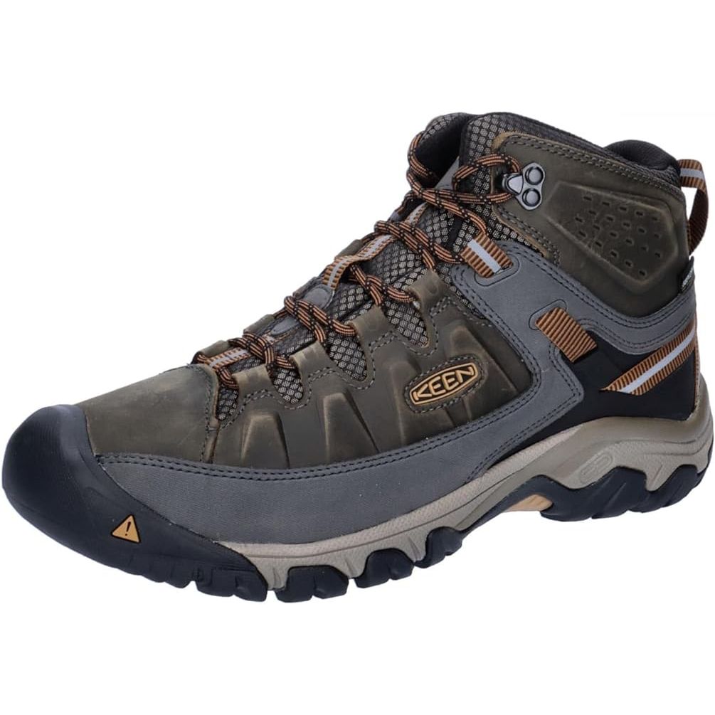 The KEEN Men's Targhee 3 Mid Height Waterproof Hiking Boots are designed to offer durability, comfort, and protection during hiking and outdoor activities.