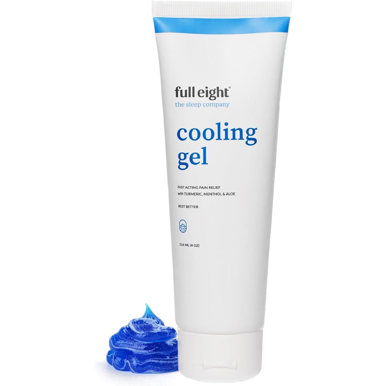 Full Eight Fast Acting Cooling Gel is a topical solution designed to provide relief for restless legs, pain, itching, crawling, and jerking legs. Made in the USA, this gel contains a blend of menthol, turmeric, and aloe gel to help soothe and calm discomfort in the legs. The 4oz travel size makes it convenient for on-the-go use.