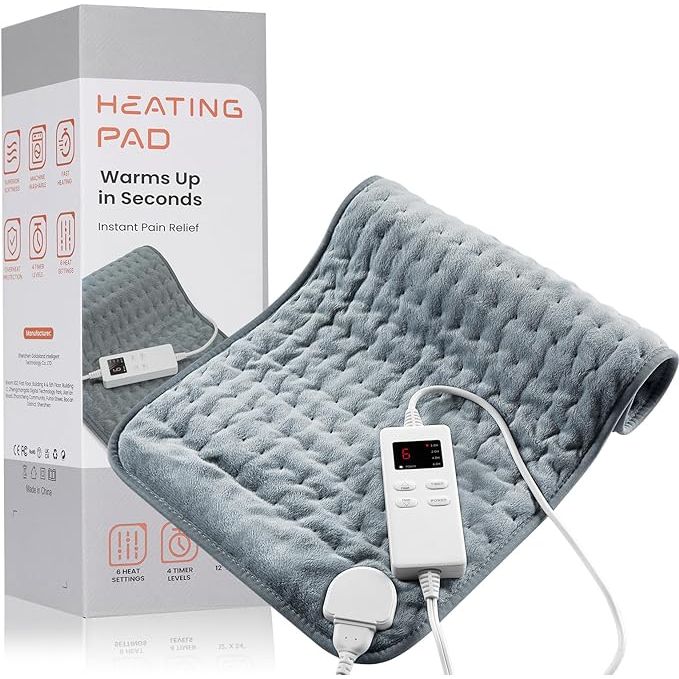 Experience effective, painkiller-free relief with our luxurious soft flannel heating pad. With 6 heat settings from 104℉-149℉ and 4 timer settings, you can control the temperature accurately for ultimate comfort.