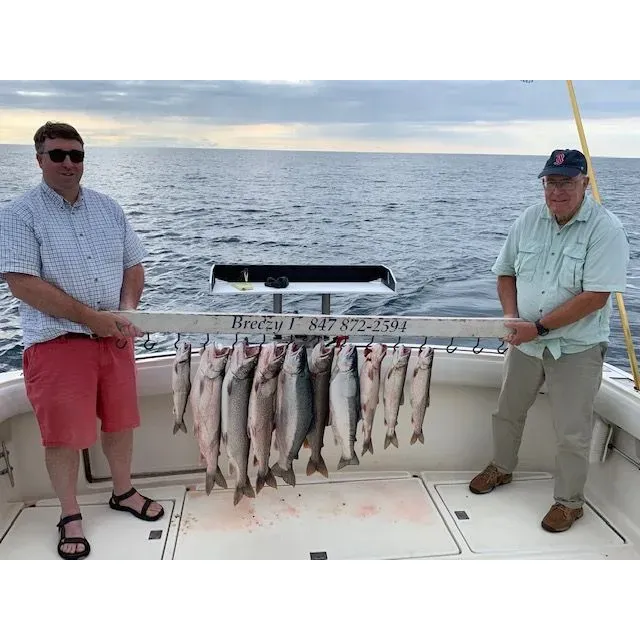 Countless positive testimonials have touted the unparalleled experience aboard Breezy 1 Charters, with many guests planning repeat visits and recommending Captain Shawn and his team for a spectacular fishing experience on Lake Michigan. Their dedication to their craft and the joy they bring to their clients make Breezy 1 Charters a premier choice for anyone seeking an adventure at sea with the promise of a full freezer and smiles that last a lifetime. Description by ChatGPT.