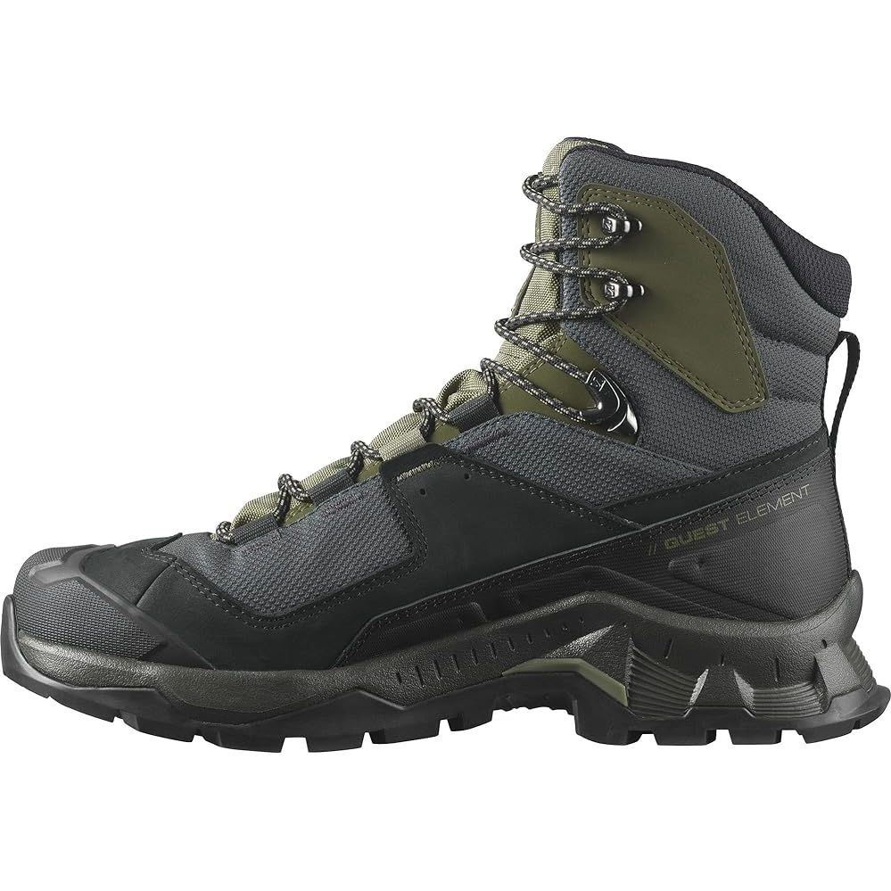 The Salomon Men's QUEST ELEMENT GORE-TEX Leather Hiking Boots for Men are a durable and versatile option for outdoor enthusiasts. These boots are constructed with high-quality full-grain leather and feature a GORE-TEX waterproof membrane to keep your feet dry in wet conditions.