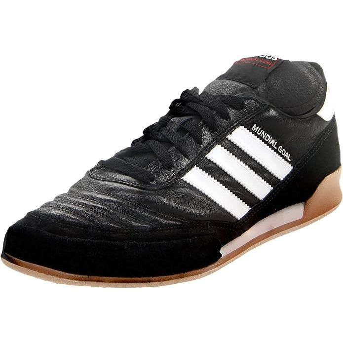 The adidas Men's Soccer Mundial Goal Shoes are designed for elite soccer players looking for a high-performance shoe on the field. These shoes are crafted with a durable K-leather upper that provides excellent ball control and a comfortable fit. The outsole is made of a split-suede leather that offers superior traction on multiple playing surfaces.