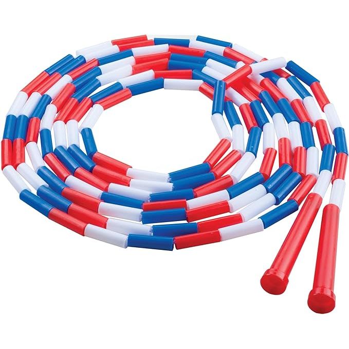 The Champion Sports Classic Plastic Segmented Beaded Jump Ropes are durable and versatile jump ropes suitable for physical education classes, gym workouts, fitness routines, and recreational use. These jump ropes are made with high-quality plastic segments strung together with durable nylon rope, making them ideal for use both indoors and outdoors.