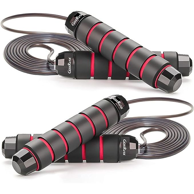 The GoxRunx Jump Rope is designed for fitness workouts and is tangle-free, allowing for smooth and uninterrupted jumping. It is a speed jumping rope that is perfect for high-intensity interval training, cardio workouts, and improving agility and coordination.