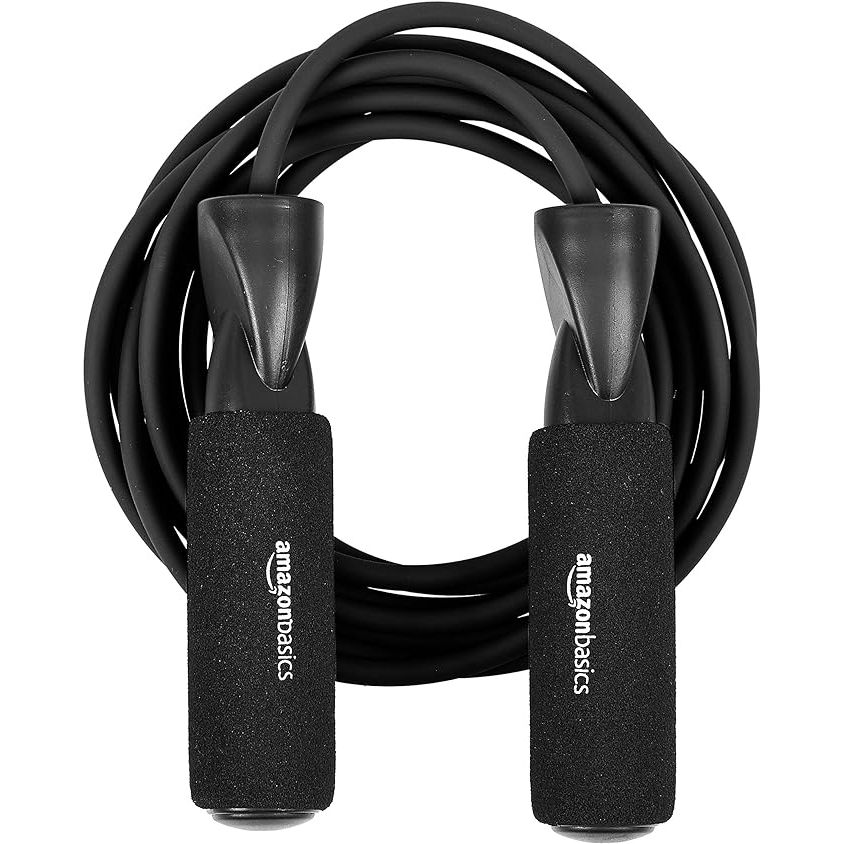 The Amazon Basics Standard Jump Rope is a simple and affordable fitness accessory designed to help users improve cardiovascular health, endurance, and coordination. The jump rope is constructed with a durable plastic handle and a smooth PVC rope that is easy to grip and provides a consistent and smooth rotation.