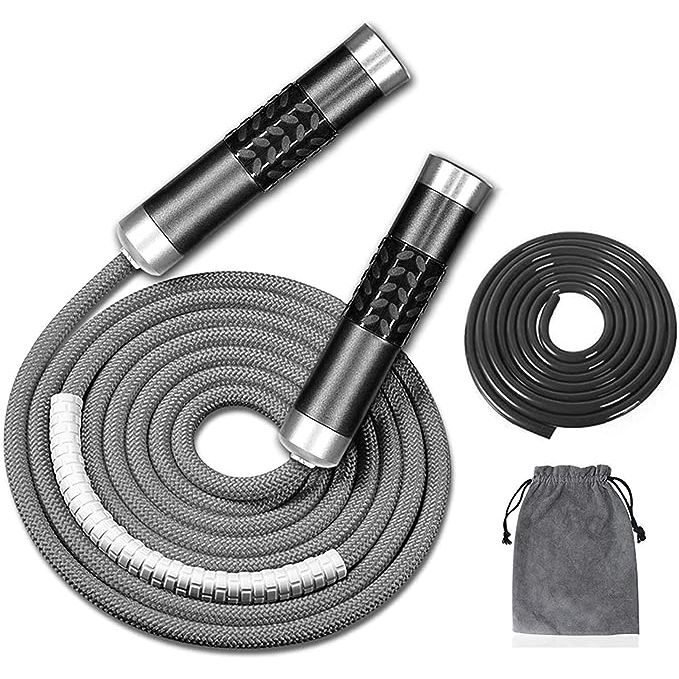 The Redify Weighted Jump Rope is designed for workout fitness, specifically for activities such as MMA, boxing, and weight-loss training. The jump rope is equipped with a 1lb weight in the handles, providing an added challenge to your workout and helping to increase muscle strength and endurance.