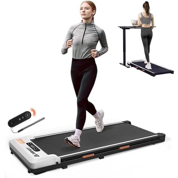 The AIRHOT Under Desk Treadmill is a versatile 2 in 1 walking and jogging treadmill designed for use at home or in the office. With a portable and compact design, this treadmill is perfect for those who want to stay active while sitting or standing at their desk. The treadmill features a 2.