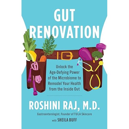 "Gut Renovation" by Dr. Roshini Raj is a comprehensive guide to understanding and optimizing the health of the gut microbiome. Dr. Raj explains how the trillions of bacteria living in our digestive system play a crucial role in our overall health, affecting everything from digestion to immunity and even mood.
