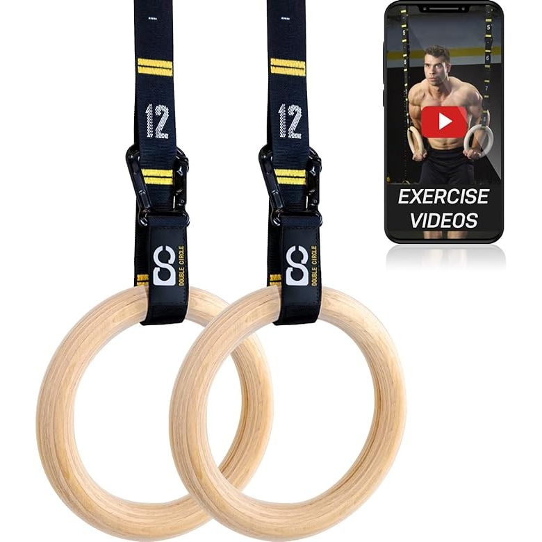 The Double Circle 1.25” CrossFit compatible rings are the perfect addition to your home workout routine. Crafted with premium quality wood, these rings are incredibly strong and durable, ensuring a non-slip grip for maximum comfort and stability during your workouts. The ultra-convenient 1.