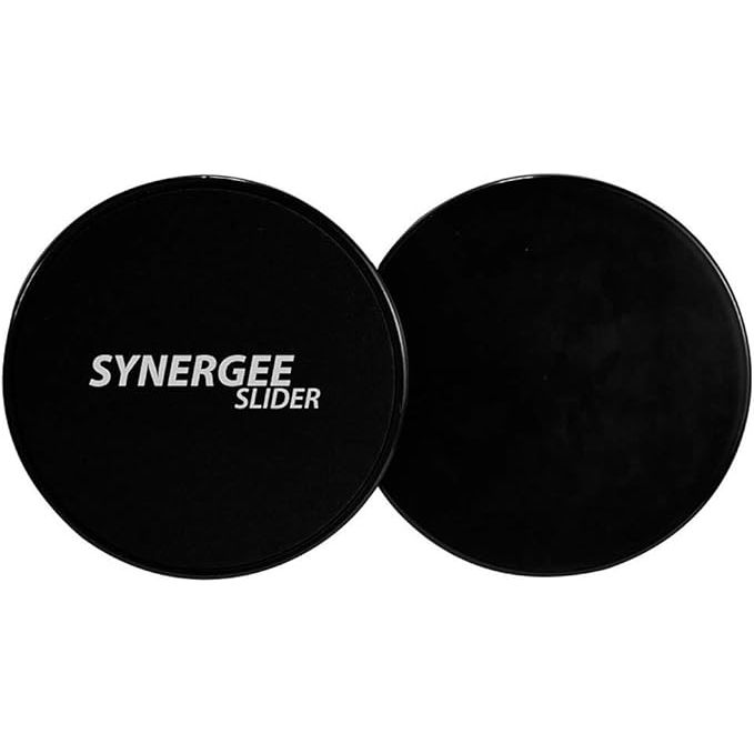 Synergee Core Sliders are a versatile and effective tool for enhancing abdominal workouts. They are designed to be used on both carpet and hardwood floors, thanks to their dual-sided design. The smooth side is ideal for hard surfaces, while the fabric side provides traction on carpeted areas, allowing for fluid and controlled movements.