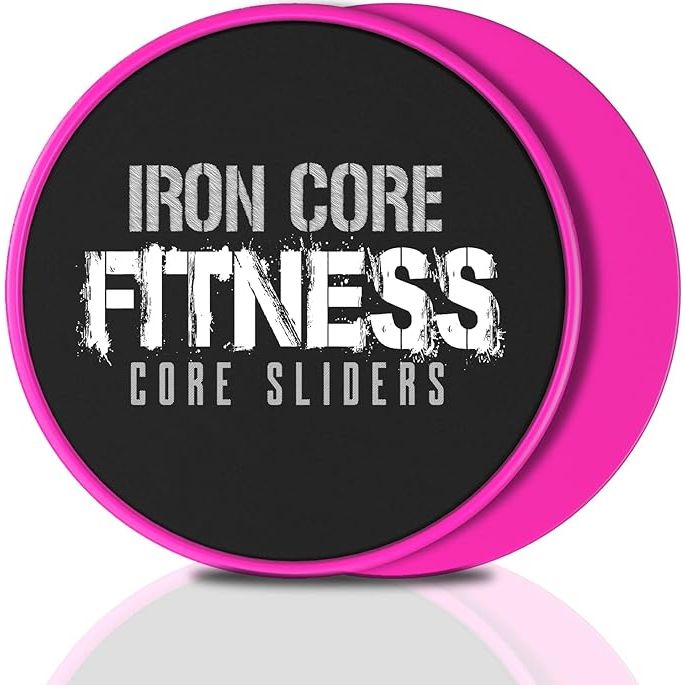 The Iron Core Fitness 2 x Dual Sided Gliding Discs are versatile core sliders designed for a wide range of workouts, suitable for both gym and home use. These discs are equipped with dual-sided surfaces, allowing for use on carpet, hardwood, or tile floors, making them perfect for use on all surfaces.