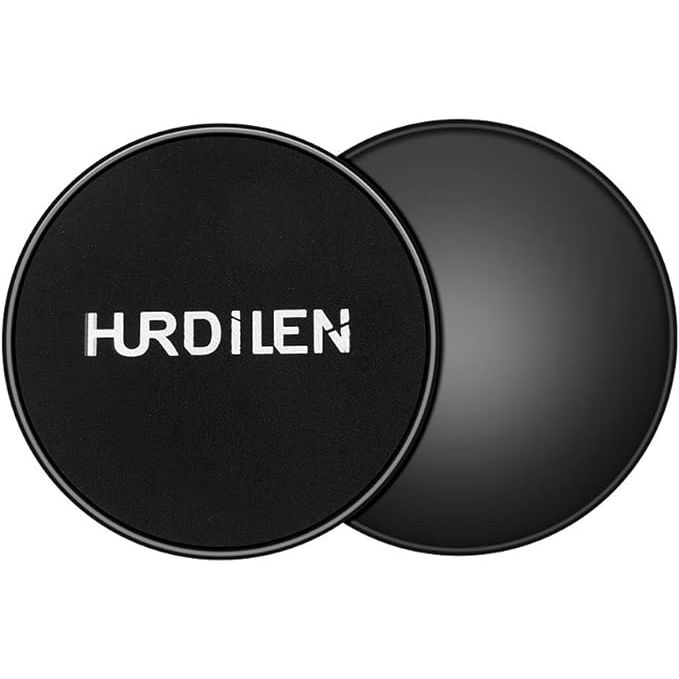 Hurdilen Core Sliders are exercise gliding discs designed for use on both carpet and hardwood floors. The dual-sided feature allows for smooth movements on any type of flooring surface, making them versatile for use in various workout settings.