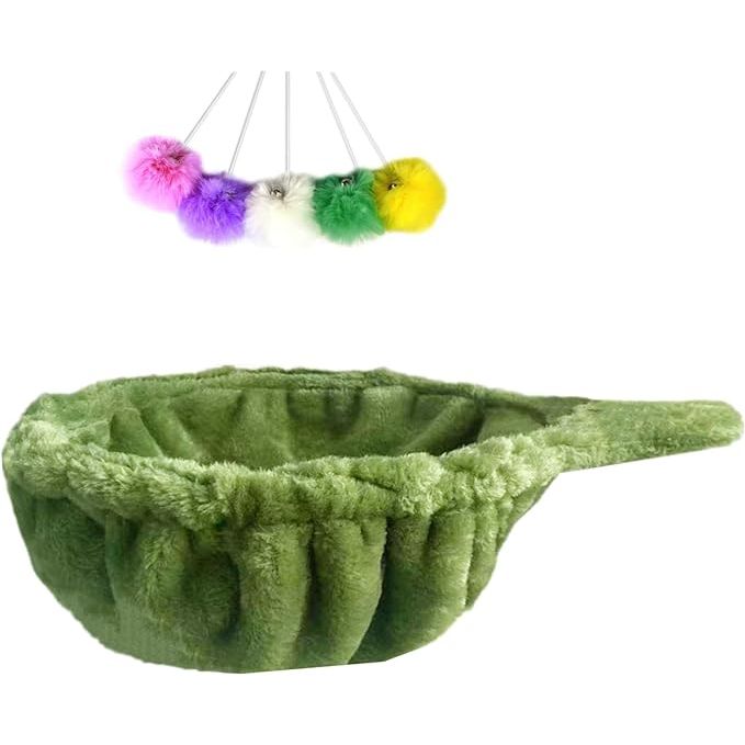 The SHENGOCASE 14.6" Green Nest Basket Lounger Hammock Bed is a replacement hammock attachment for cat trees and cat towers. It is designed to provide a cozy and comfortable resting spot for your cat to relax and sleep in. The hammock bed is made of durable and sturdy materials to ensure it can hold up to the weight of your cat.