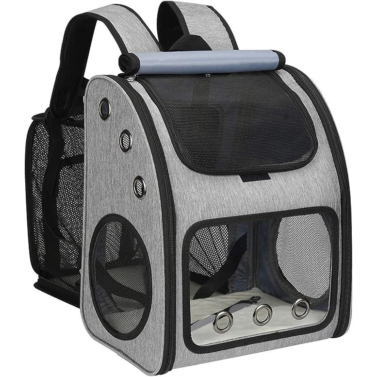 Introducing our rear expandable pet backpack, designed for your furry friend's comfort and safety while on the go. The expandable feature allows the space inside the backpack to double, providing increased air circulation and freedom of movement for your pet.