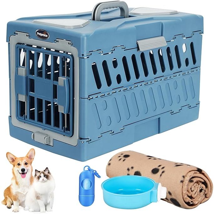 The Large Cat Carrier is the perfect solution for pet owners on the go. With dimensions of L22”x W 13”x H14.6”, this carrier is ideal for cats up to 25 pounds or dogs up to 20 pounds. Made with a durable combination of Polypropylene, ABS plastic, and steel, this pet carrier is ultra-durable and easy to clean.