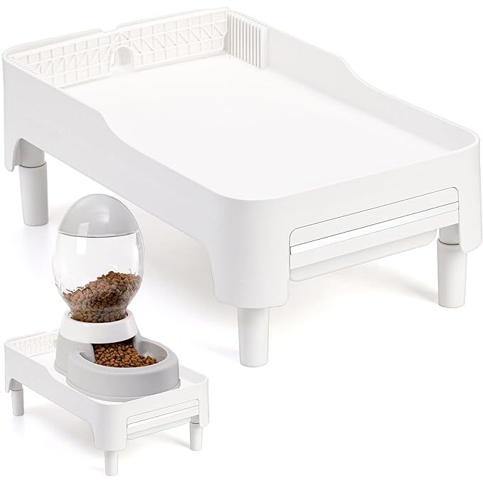 Elevate your pet's dining experience with our adjustable height pet feeder stand! Designed for cats and small dogs of all ages, this stand can be raised from 3.6" to 5.7", allowing you to choose the perfect height for your furry friend.