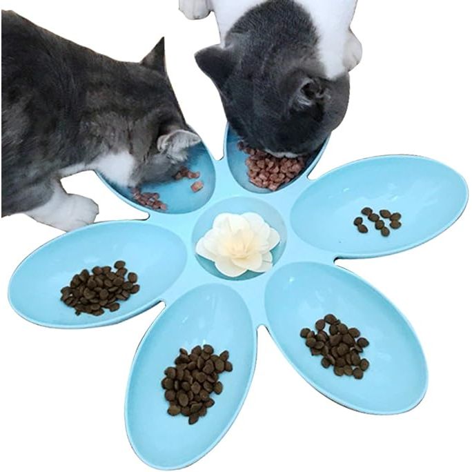 The 2 Pack Cat Bowls are designed for feeding multiple cats at once. Each pack includes two bowls, making it easy to provide food and water for your feline friends. These bowls have a capacity of 6 meals, making them perfect for feeding kittens or multiple cats throughout the day.