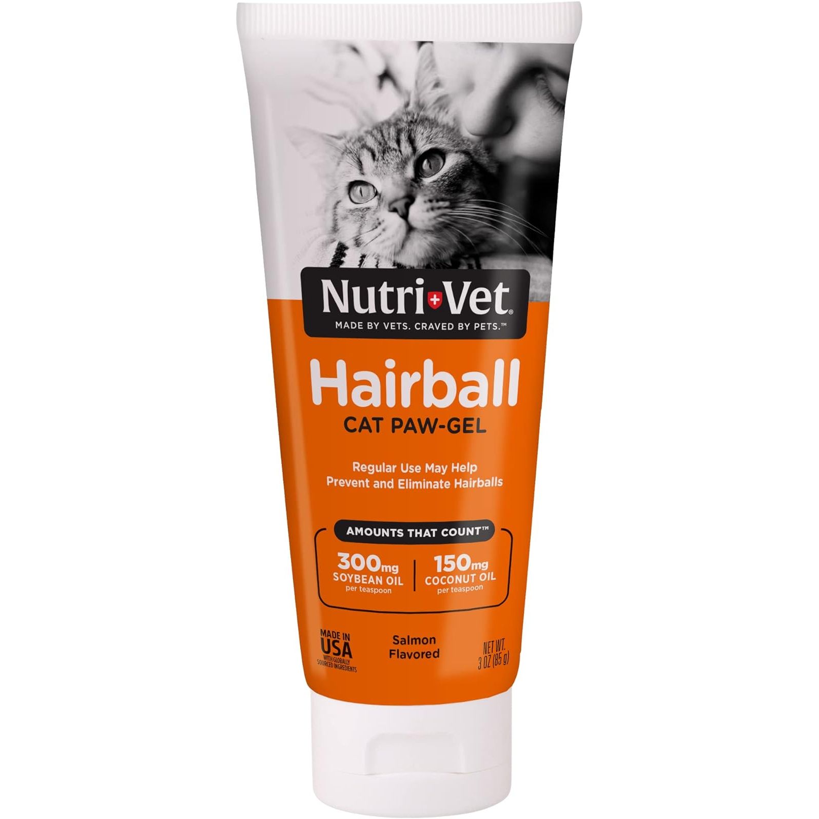 Nutri-Vet Hairball Paw Gel for Cats is a dietary supplement specially formulated to help reduce and eliminate hairballs in cats. It comes in a salmon-flavored gel that is easy to administer and is palatable to most cats. The 3 oz tube is convenient and mess-free, making it simple to give to your cat on a regular basis.