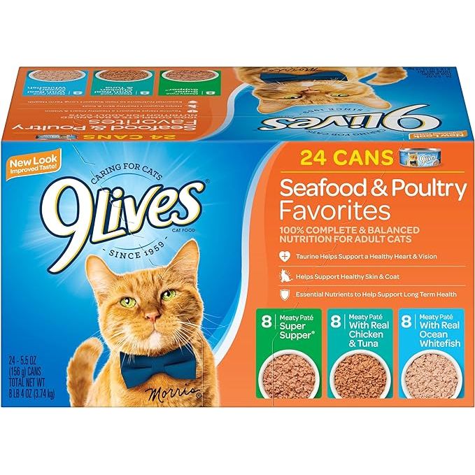 9Lives Seafood & Poultry Favorites Wet Cat Food is a convenient and affordable option for cat owners looking to provide their pets with a balanced and flavorful diet. With a variety of flavors to choose from, you can keep mealtime exciting for your furry friend while ensuring they are getting the essential nutrients they need to thrive. Description by ChatGPT.