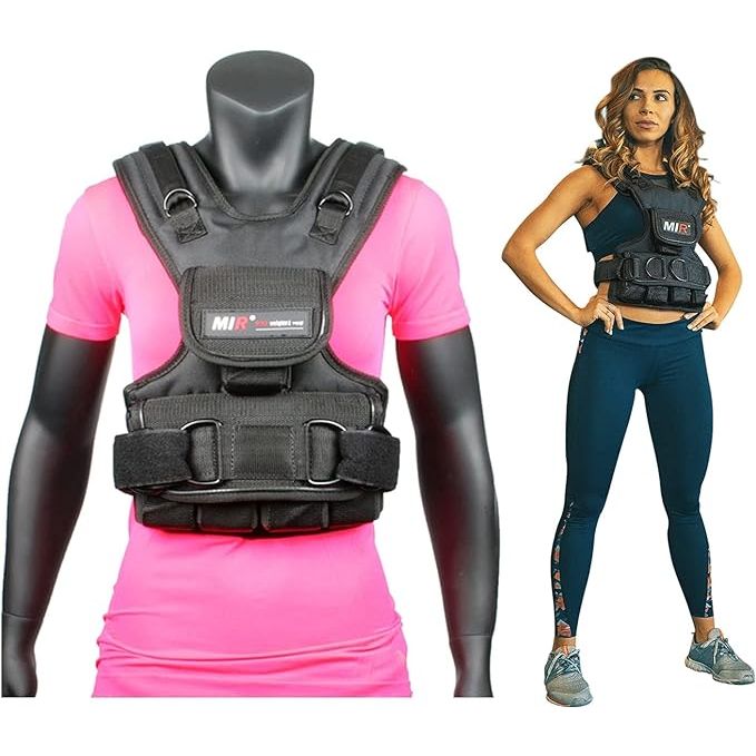 The MiR Women's Weighted Vest is a versatile and adjustable fitness accessory designed to add resistance to your workouts. It is available in weight options ranging from 10lbs to 50lbs, allowing you to choose the level of intensity that best suits your fitness goals.