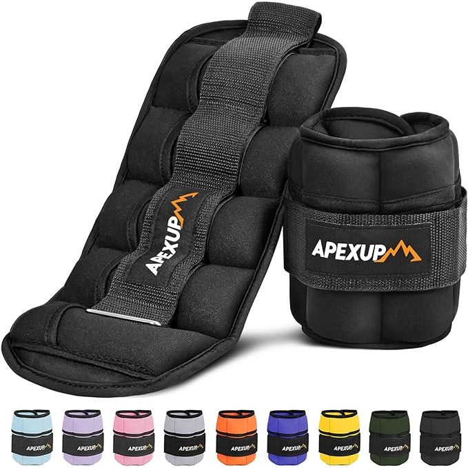 The APEXUP 10lbs/Pair Adjustable Ankle Weights are designed for both women and men looking to add resistance to their workouts. Each weight set includes 10 pounds total, coming in adjustable 0.5 pound increments to customize the intensity of your exercises.