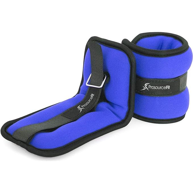 The ProsourceFit Ankle Wrist Weights Set of 2 is a versatile fitness accessory that allows both men and women to enhance their workouts. With an adjustable design, each weight can be customized to fit comfortably around the ankles or wrists for a secure fit during exercise.