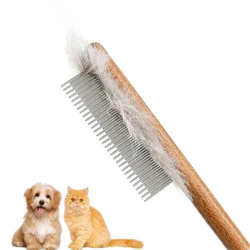 A Cat comb, also known as a grooming comb, is a tool used to detangle and groom a cat's fur. It typically has fine teeth that are designed to remove knots and mats from the cat's coat, as well as to distribute natural oils and reduce shedding.