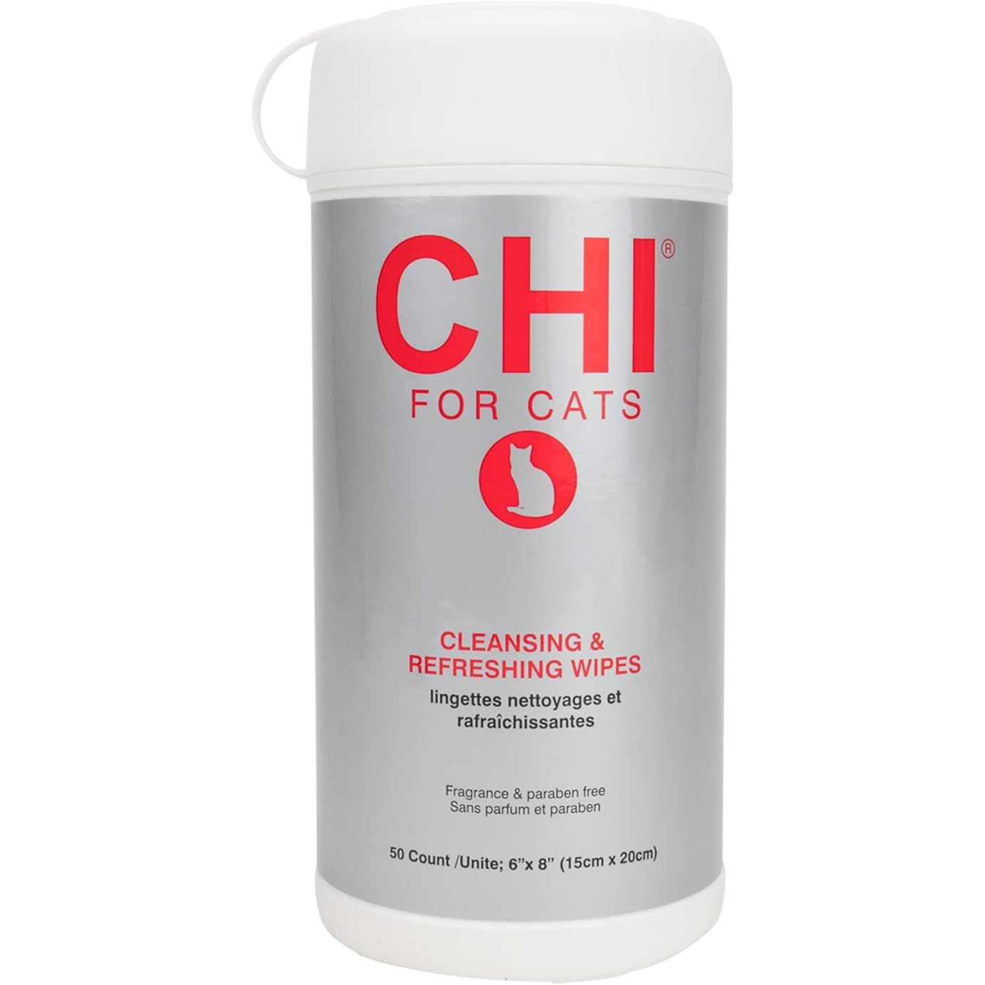 CHI for Cats Cleansing and Refreshing Wipes are specially designed for cats who dislike baths. These wipes provide a convenient and stress-free way to keep your cat clean and refreshed between baths. Each pack contains 50 wipes, making it easy to maintain your cat's hygiene on a regular basis.