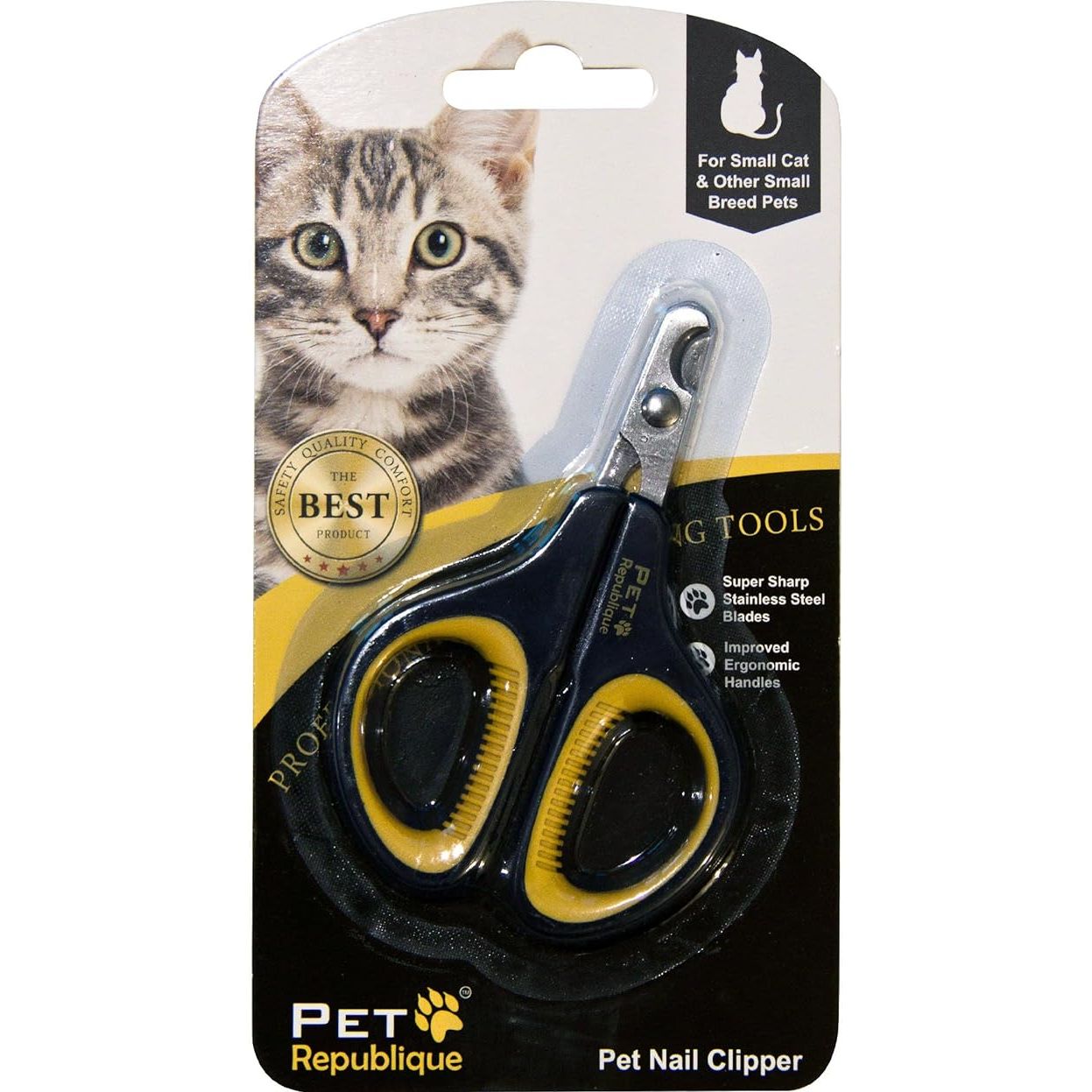 The Cat Nail Clipper by Pet Republique is a professional-grade tool designed for trimming the claws of cats, kittens, hamsters, rabbits, birds, and small breed animals. Made of durable stainless steel, this clipper is built to last and provide a clean and precise cut every time.