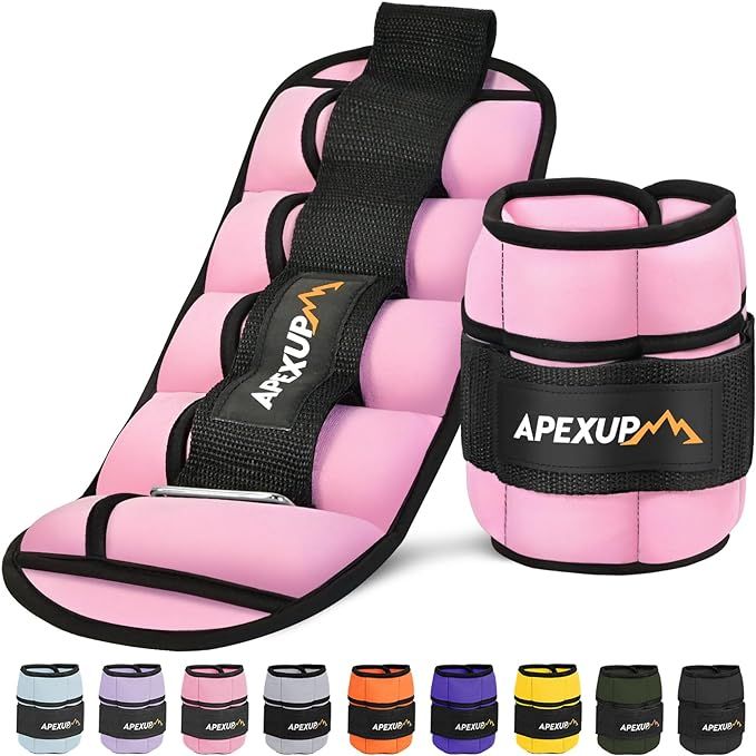 The APEXUP 10lbs/Pair Adjustable Ankle Weights are designed for both women and men to enhance their workouts. These weights offer a total of 10lbs of resistance, with each ankle weight weighing 5lbs.