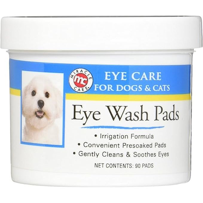 Eye Wash Pads are designed specifically for dogs and cats to provide gentle and effective eye care. Each package contains 90 individual pads that are sterile and specially formulated to remove eye debris. These soft pet wipes are ideal for cleaning your pet's eyes without causing irritation or discomfort.