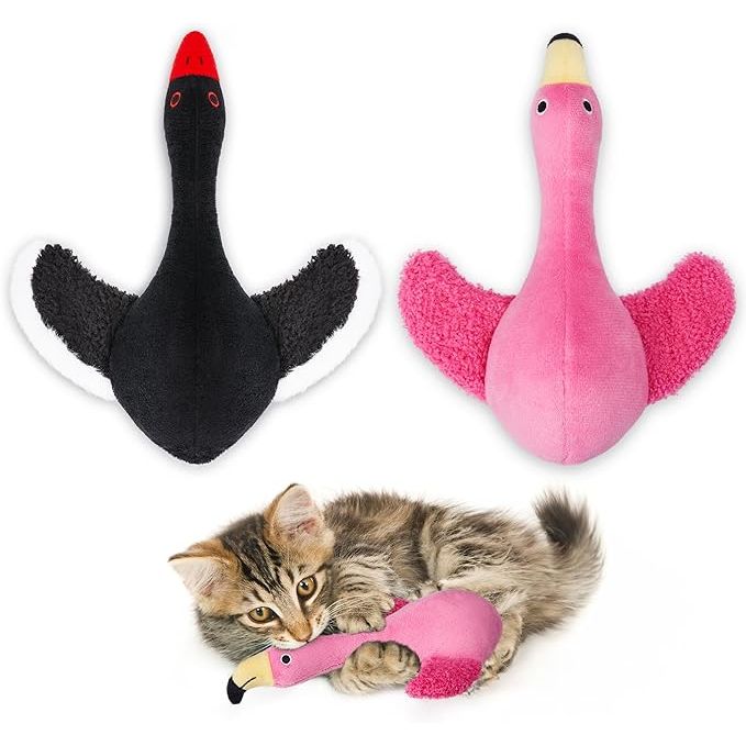 The Potaroma Catnip Bird Cat Toys are designed to provide hours of entertainment and exercise for your indoor kitten. These toys come in a set of two, featuring a crinkle sound that will keep your cat engaged and intrigued. Each toy is 8.5 inches in size, perfect for playful interactions and kicking.