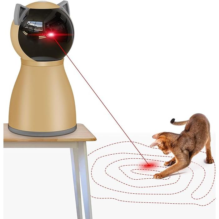 The Interactive Cat Laser Toy Automatic is a newly upgraded toy designed to provide fun and exercise for indoor cats, kittens, and dogs. The toy features a real random trajectory that moves the laser pointer in unpredictable patterns, keeping pets engaged and entertained.